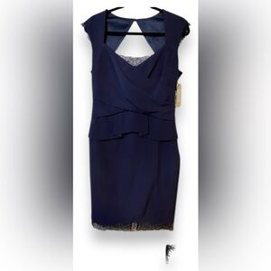 NWT gorgeous Lipsy London navy blue dress with lace details size 10​